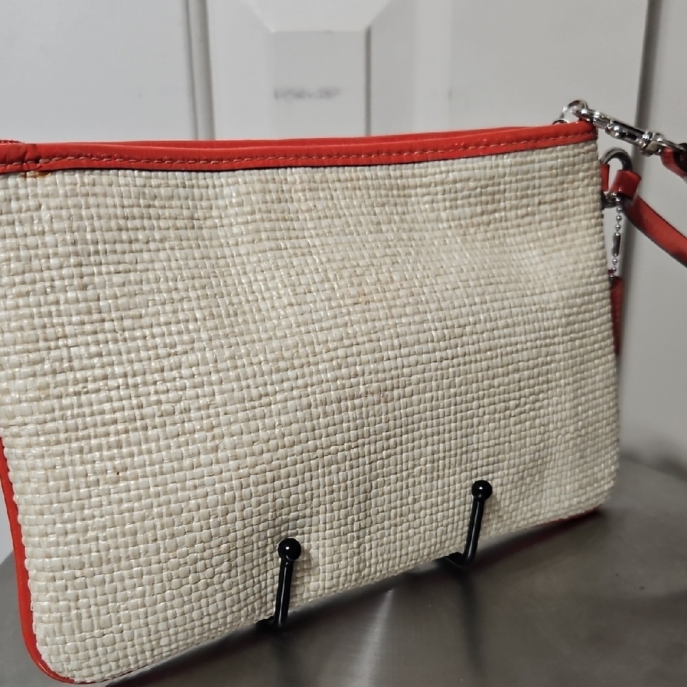 Coach EUC Multicolor Butterfly Clutch Straw. Rare - Picture 3 of 11